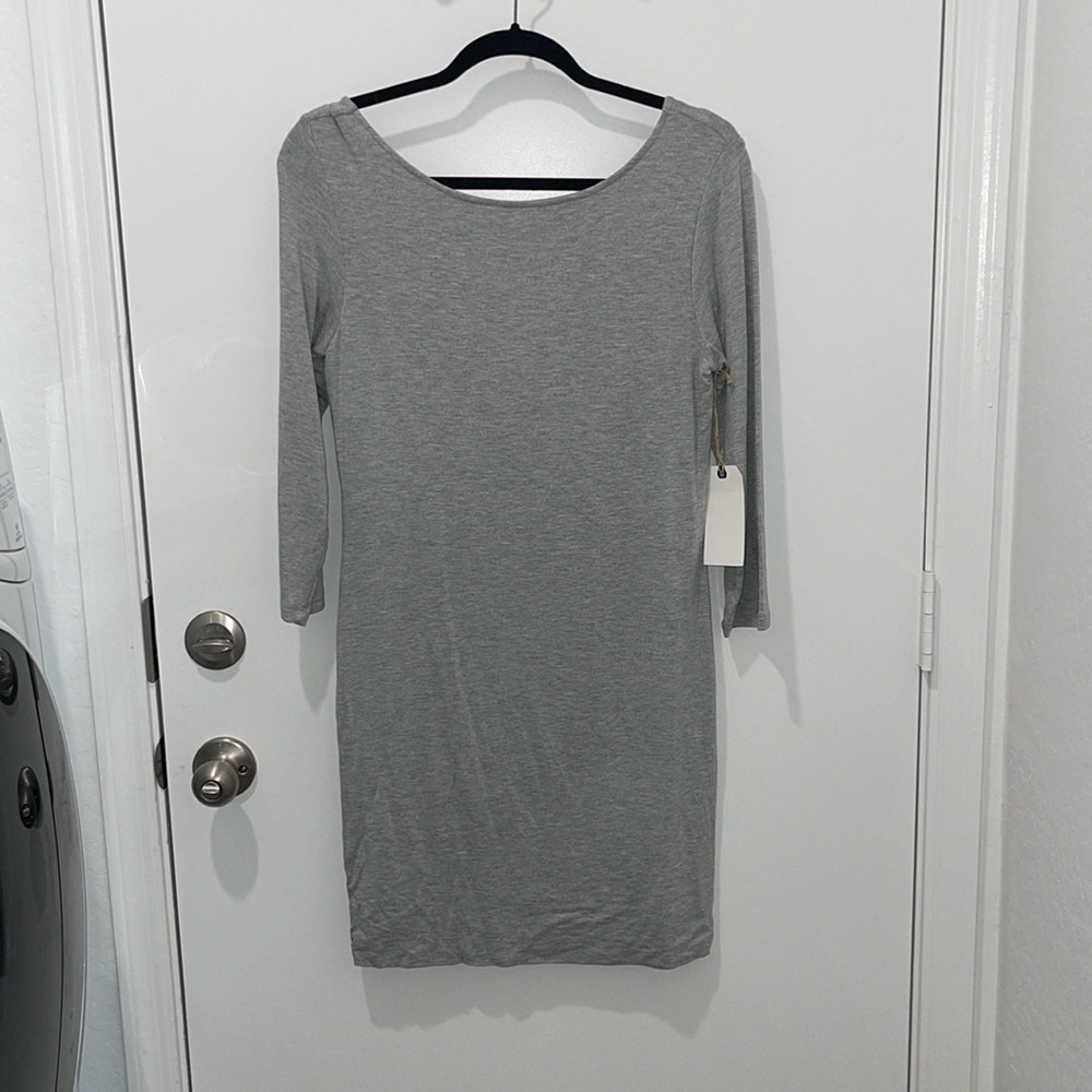 NWT Nordstroms Leith Cotton stretch Grey Dress size medium